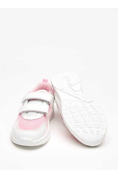 Kappa Girls' Textured Sneakers with Hook and Loop Closure