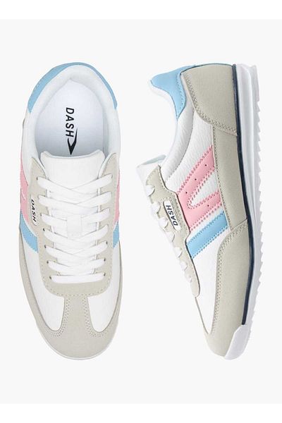 Dash Panelled Sneakers with Lace-Up Closure