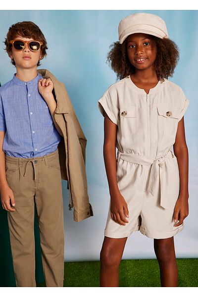 MAYORAL Girl's Short Jumpsuit with Pockets