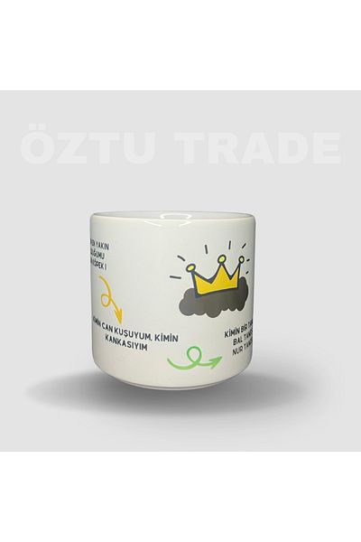 Mutlulukdolu Friendship Themed Coffee Cup - Gift for Neighbor Friends