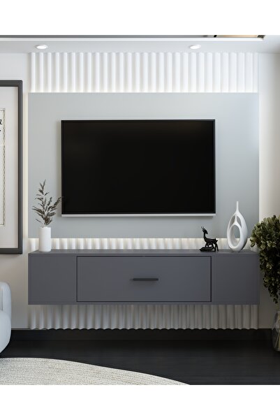 DEMONTE DECOR KODAKSDD DUVARA MONTAJ TV SEHPASI ANTRASİT-ANTRASİT