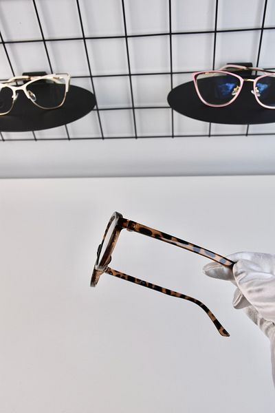 LUNA Eyewear Leopard Bone Glass Exchange 48 Ekartman Transparent Women Unisex Blue Light Protection Screen Goggles