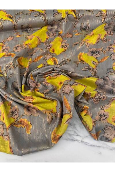 ipekkumaş قميص ليما بنمط فستان وقميص وقميص شيفون لامع يباع بالقطعة 1 قطعة 1 متر