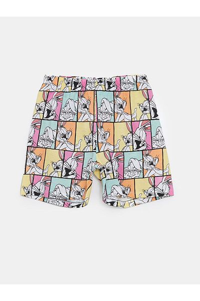 LC Waikiki Sparkling Selections from Shining Store |   Pink Elastic Waist Bugs Bunny Printed Girls' Pajama Shorts