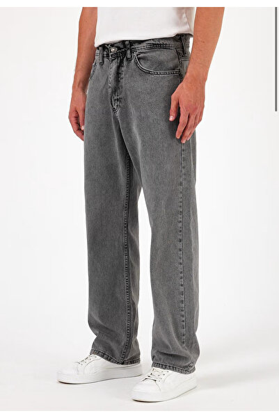 More Erkek Gri Baggy Jeans