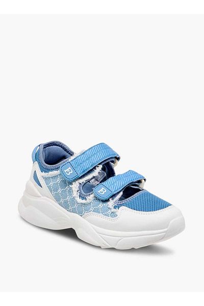 Flora Bella by Shoexpress Flora Bella Monogram Print Sneakers with Hook and Loop Closure