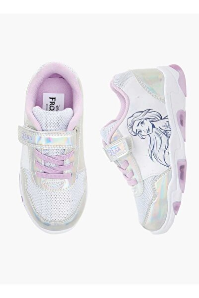 Disney Frozen Print Light-Up Sneakers with Hook and Loop Closure