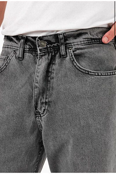 More Erkek Gri Baggy Jeans