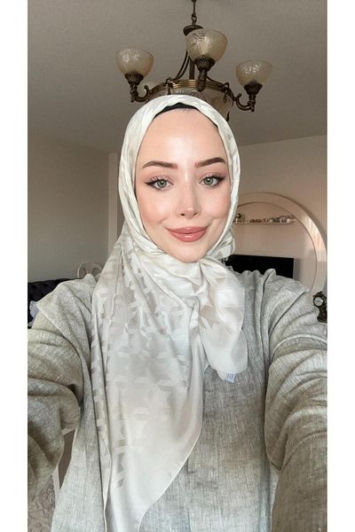 carell Emotion Goncu's Choice - Italian Jacquard Silk Houndstooth and Silver Shawl