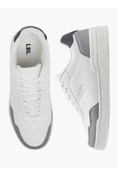 LBL by Shoexpress LBL by Shoexpress Panelled Sneakers with Lace-Up Closure