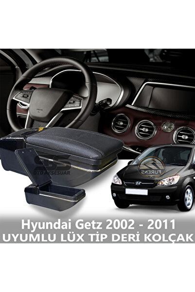 STS Oto Aksesuar Hyundai Getz 2002 - 2011 Uyumlu Premium  Deri Kol Dayama Kol...