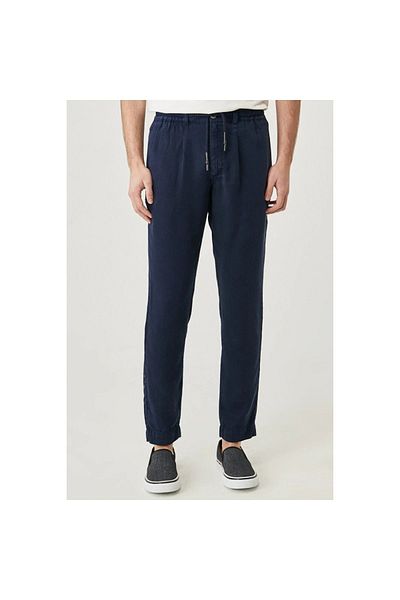 WRANGLER Navy Blue Regular Fit Chino Παντελόνι με Λεπτομέρεια Δαντέλας