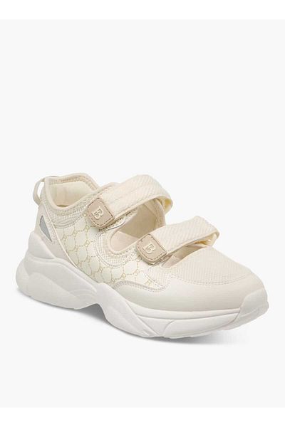 Flora Bella by Shoexpress Flora Bella Monogram Print Sneakers with Hook and Loop Closure