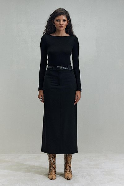 Suud Collection Černá Maxi sukně Mina
