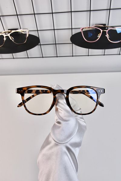 LUNA Eyewear Leopard Bone Glass Change Transparent Women Unisex Blue Light Protection Screen Goggles