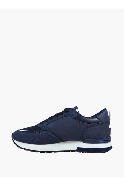 GAP Men's Logo Detail Sneakers with Lace-Up Closure - NEW YORK II