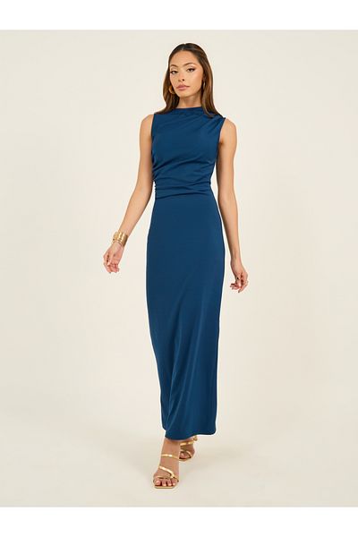 Styli Plain Sleeveless Sheath Maxi Dress