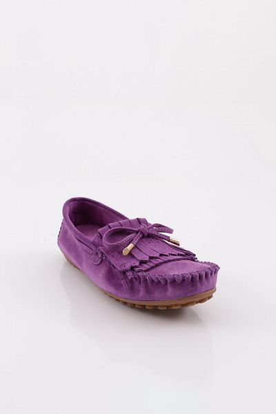DGN Pantofi mocasini cu ciucuri mov 212292885