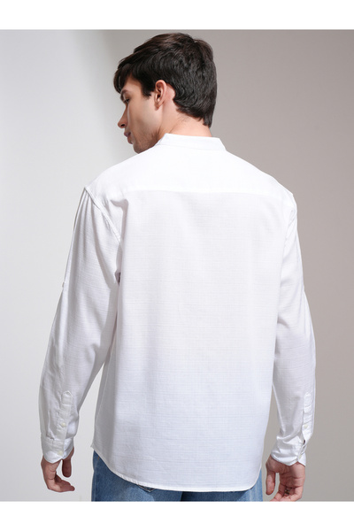 Highlander By Styli Relaxed Fit Mandarin Collar Shirt