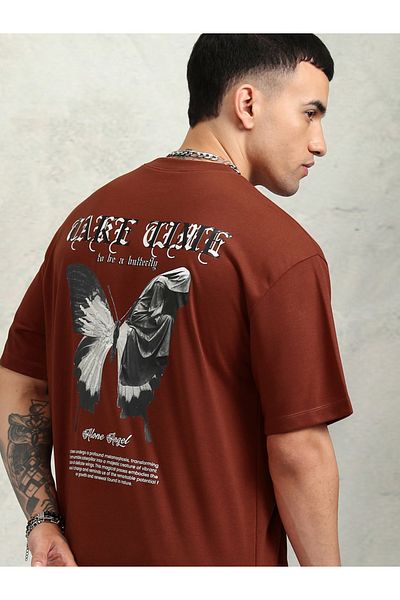 Highlander By Styli Graphic Print Round Neck Regular Fit T-Shirt