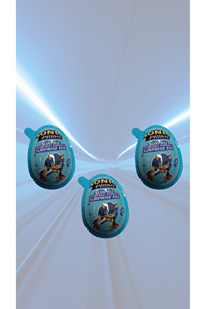 Sonic Lisanslı Sürpriz Oyuncaklı Yumurta Çikolata 3 Adet