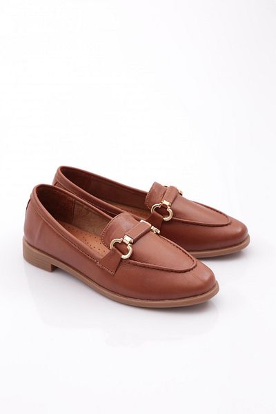 DGN Loafer de damă de culoare brun închis - vârf oval 296432110