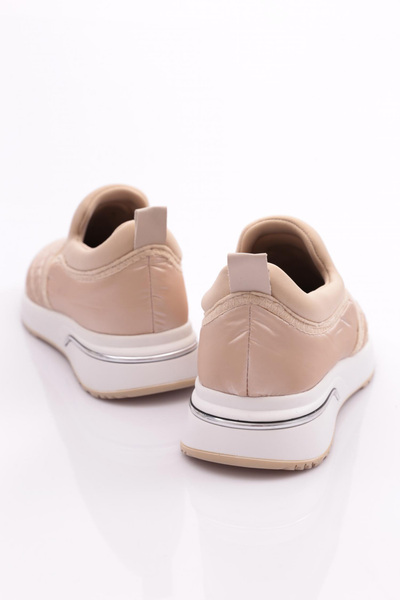 DGN Γυναικεία Παπούτσια Sneaker με Διαμαντένιο Σχέδιο Μπεζ Λευκό 51135105