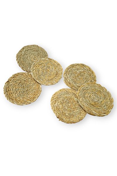 BALSA Wicker Weave Coaster 6 Pieces 10 cm