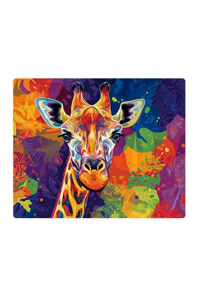 lili hediyelik Colorful Giraffe Printed Mousepad 17.5X21.5 cm