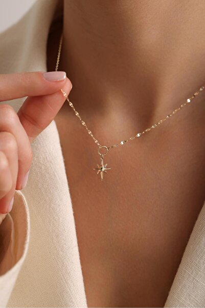 Tufanlar Kuyumculuk 14 Ayar Şimal Yıldızı Altın Kolye