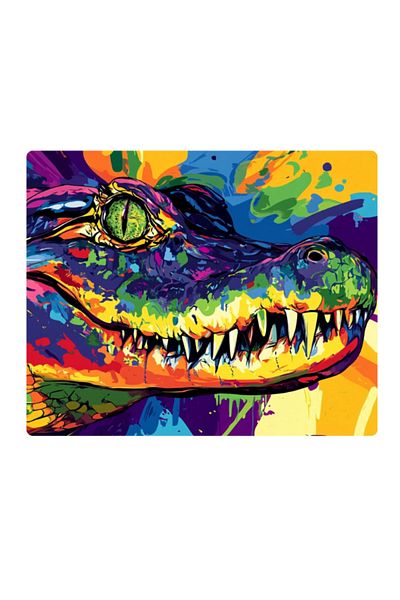 lili hediyelik Colorful Crocodile Printed Mousepad 17.5X21.5 cm