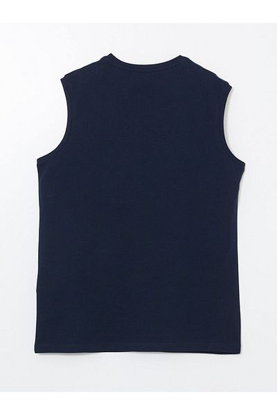 LC Waikiki Ανδρικό αμάνικο μπλουζάκι με στάμπα New Season Crew Neck - S5FT36Z8