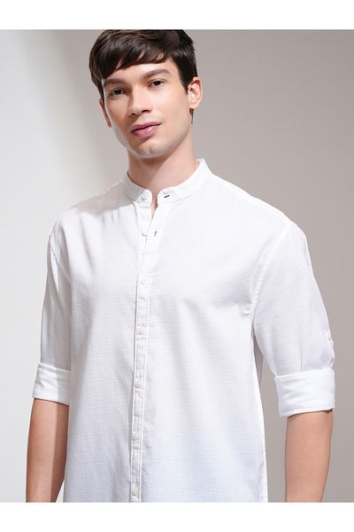 Highlander By Styli Relaxed Fit Mandarin Collar Shirt