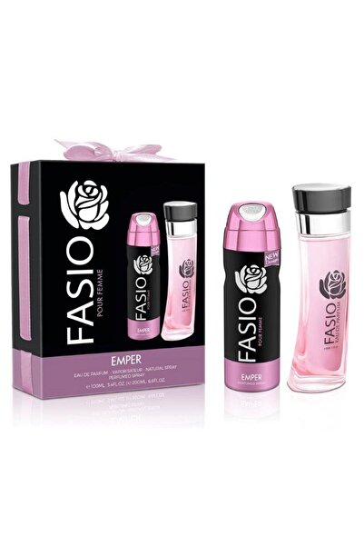 Emper طقم هدايا فاسيو عطر 100 مل مع مزيل عرق 200 مل  للنساء
