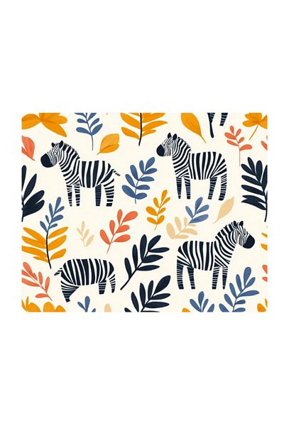 lili hediyelik Mousepad with Branches and Zebra Print 17,5X21,5 cm
