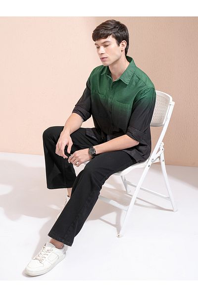 Highlander By Styli Color Block Regular Fit Shirt with Pockets
