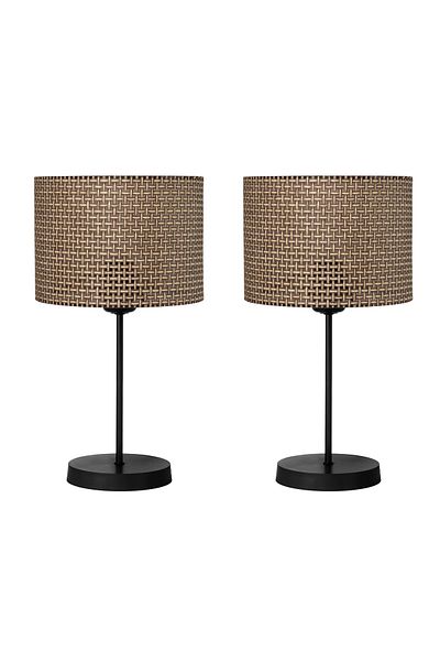 AG LightDesign Brown Table Lamp - Modern Stylish Shape Double
