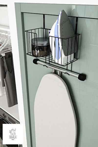PUHALA HOUSE Ütü Düzenleyici Ütü Masası Tutacağı Ütü Sepeti Çamaşır Odası Organizer Banyo Duvar Askısı