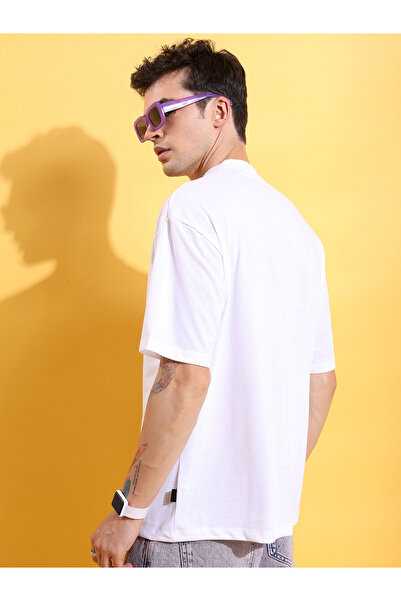 Ketch By Styli Graphic Print Round Neck Oversized T-Shirt