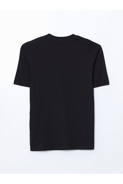 LC Waikiki Lcw Casual Black Crew Neck Matchbox Brooklyn Printed Combed Cotton Mens T-Shirt