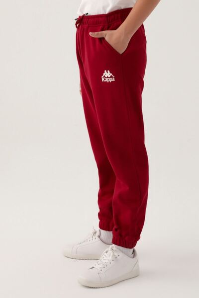 Kappa 7-16 Years Unisex Children's Sweatpants -Burgundy-