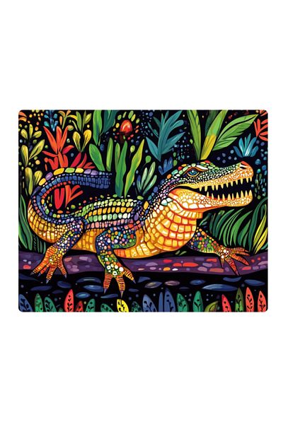 lili hediyelik Colorful Modern Crocodile Printed Mousepad 17.5X21.5 cm