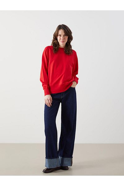 LC Waikiki Дамски суитшърт с окъпано деколте LCWAIKIKI Classic Oversize
