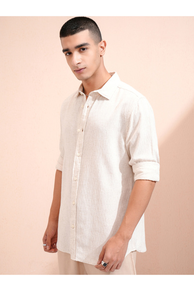 Highlander By Styli Textured Regular Fit Collared Shirt