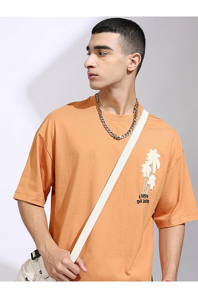 Highlander By Styli Embroidered Oversized T-Shirt with Patch Detail