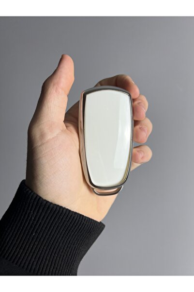 Chery Tiggo 8 Plus Nano Husă din silicon Alb Argintiu 4 Butoane