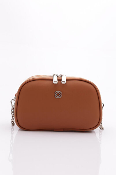 DGN Hazelnut Colored Women's Bag - Chain Detail 7123555