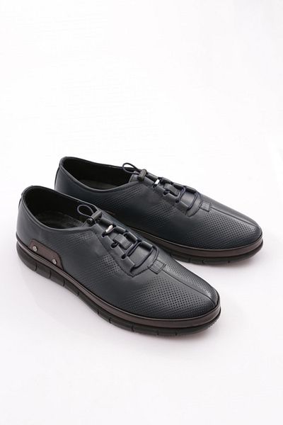 DGN Ανδρικά παπούτσια sneaker με λαστιχένια κορδόνια Navy Brown 71333616