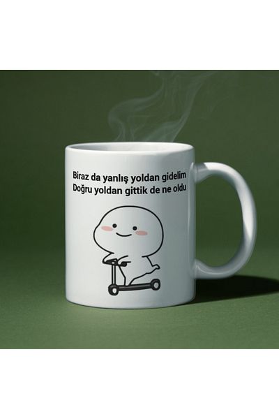rk tasarım دعونا نخطئ قليلاً، كوب مطبوع بتصميم خاص ممتع