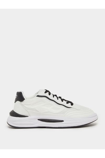 Styli Abstract Sole Cushioned Plate Lace Up Sneaker